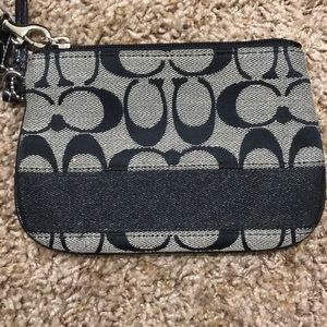 Classic black coach wristlet